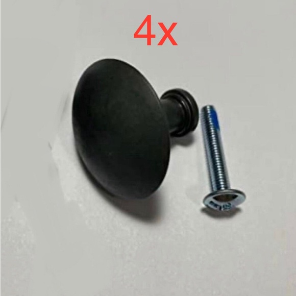 (4) x HEMNES IKEA # 117615 Knob Dark Gray Metal 32 mm with screw # 119976 - Picture 1 of 1